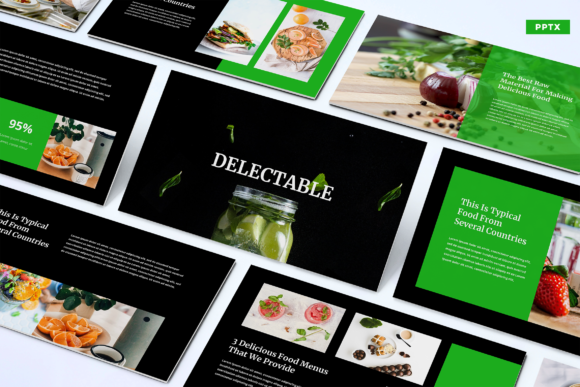 Delectable: A Modern Food PowerPoint Template for Any Presentation
