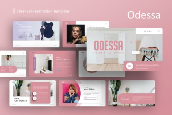 Odessa Creative Presentation Template: A Versatile Design Asset